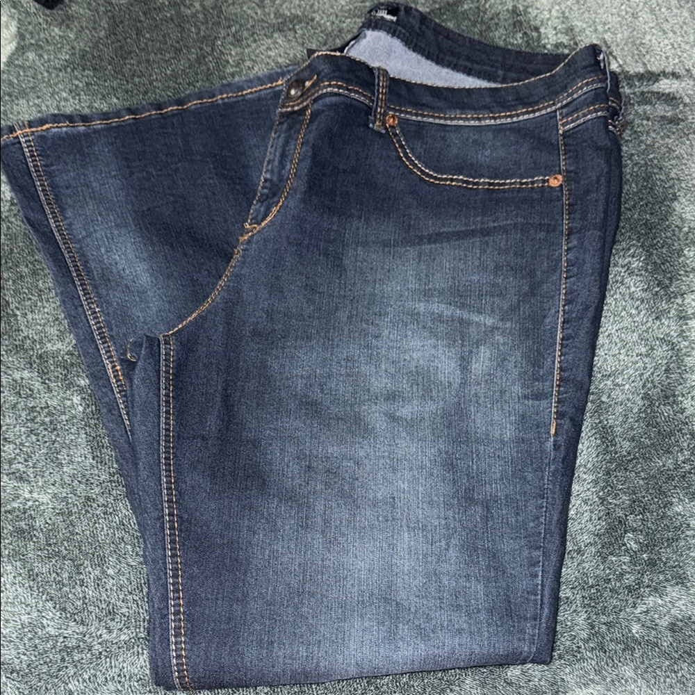 Torrid Dark Blue Flare & Wide Leg Jeans